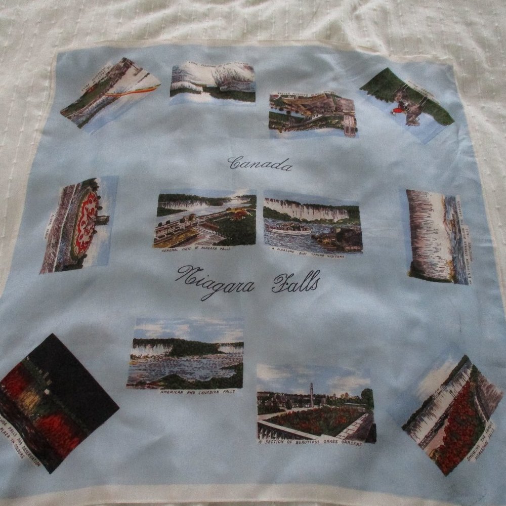 **2/12$** Canada Niagara Falls 1950s souvenir scarf - Picture 2 of 7